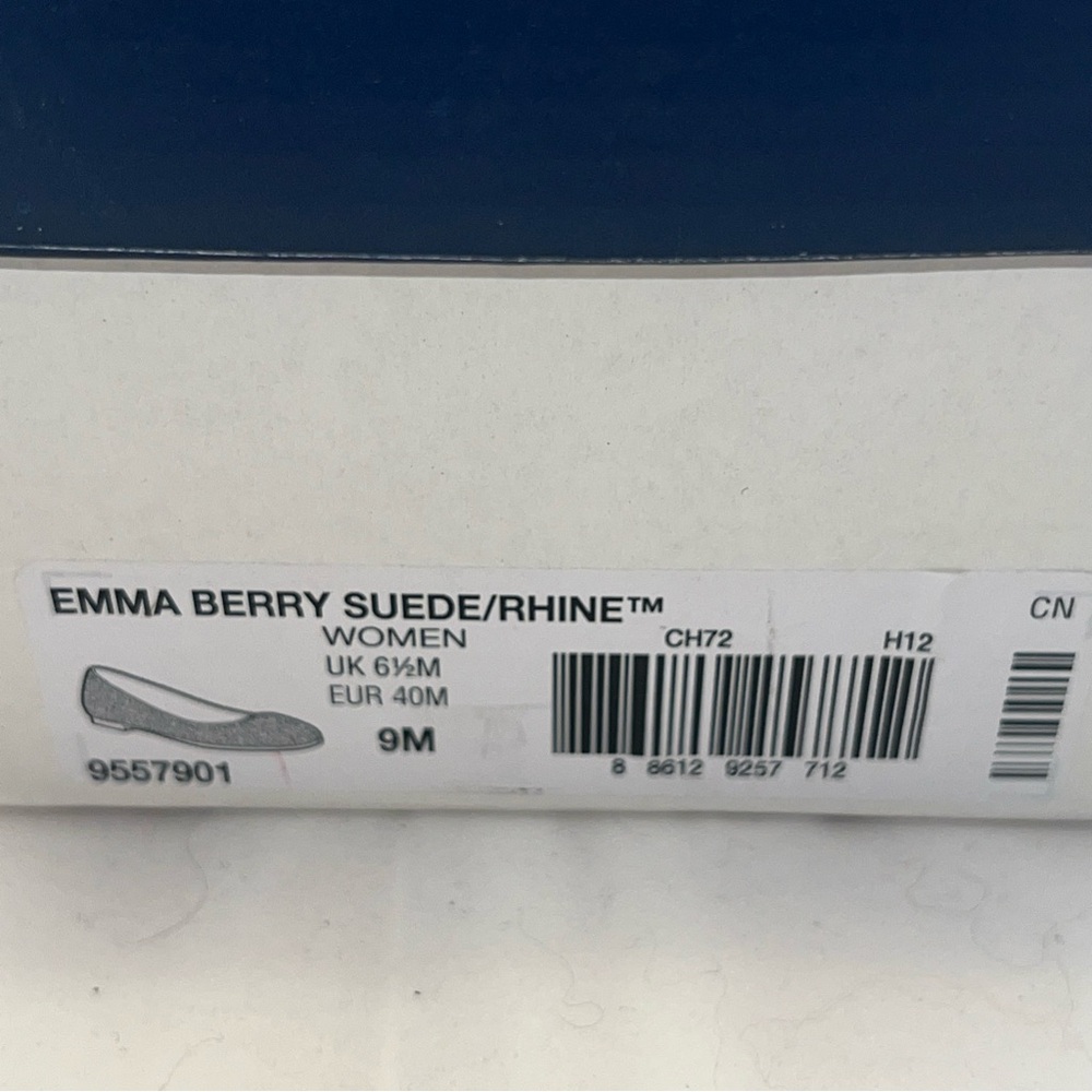 Gently used…Sperry Top Sider EMMA 9M Purple Suede Ballet Flats Shoes SPARKLY! - Picture 6 of 6